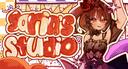 Discovery splash banner for 🎨 saria's art studio ✦ art · hub · gfx · commissions · icons · support Discord server