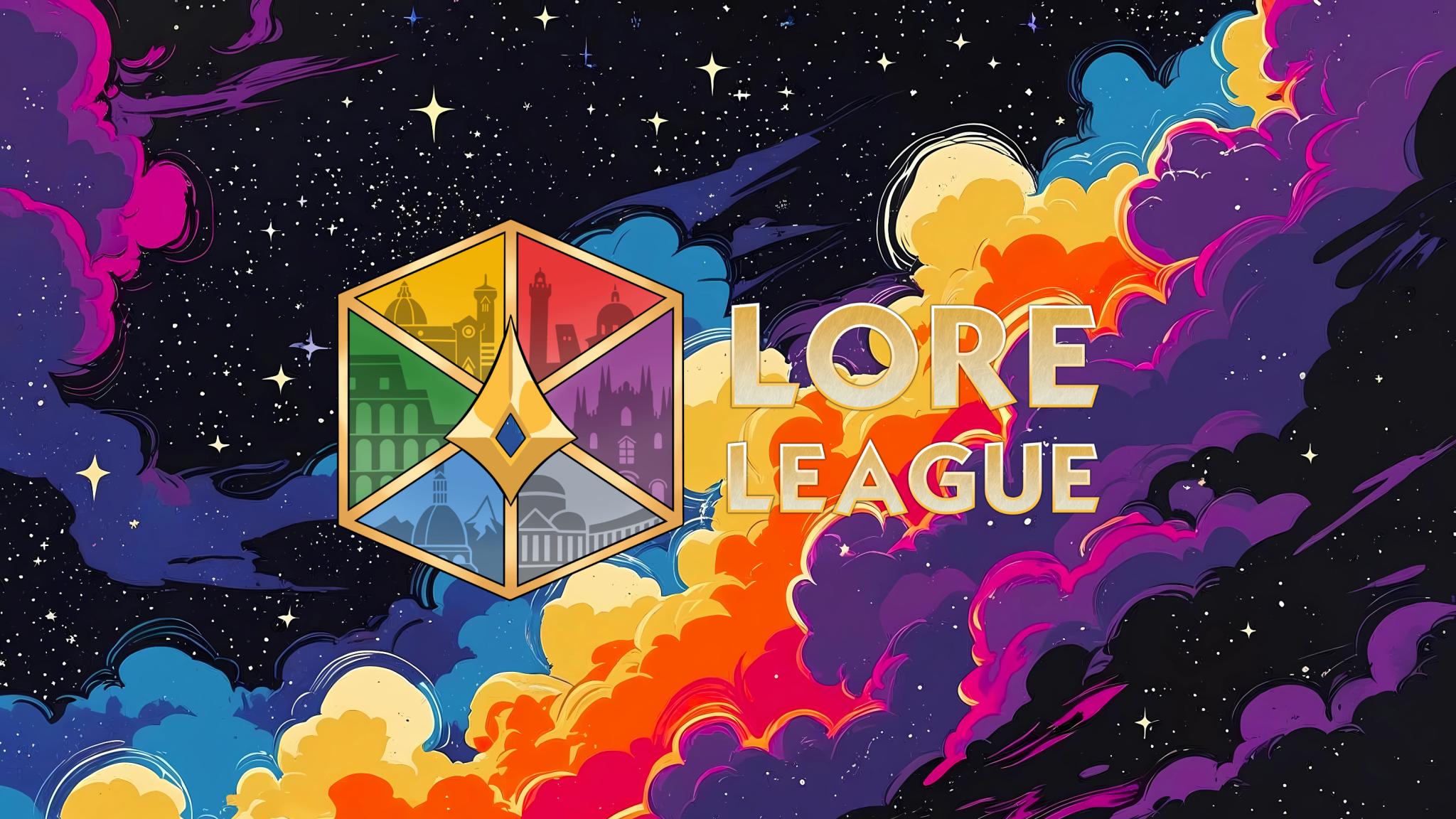Discovery splash banner for Lore League Discord server