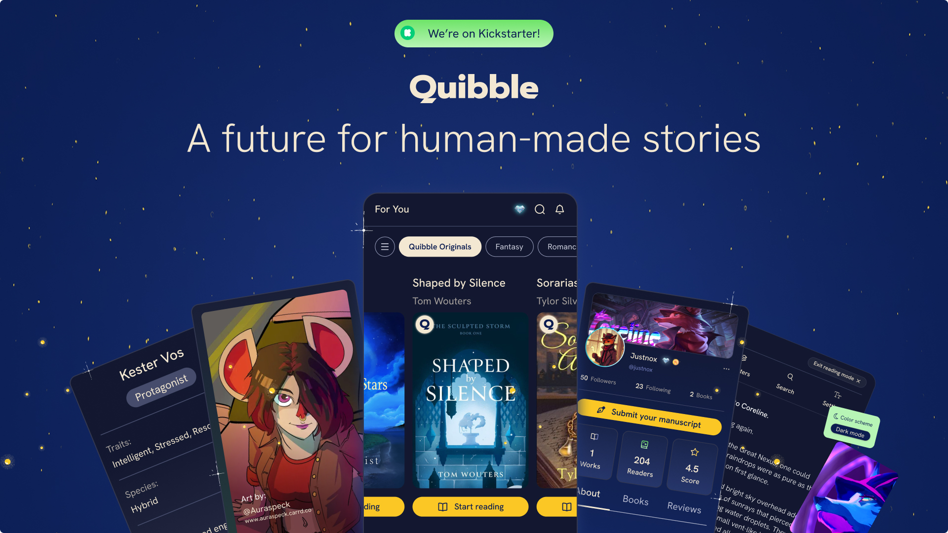 Discovery splash banner for Quibble Publishing Discord server