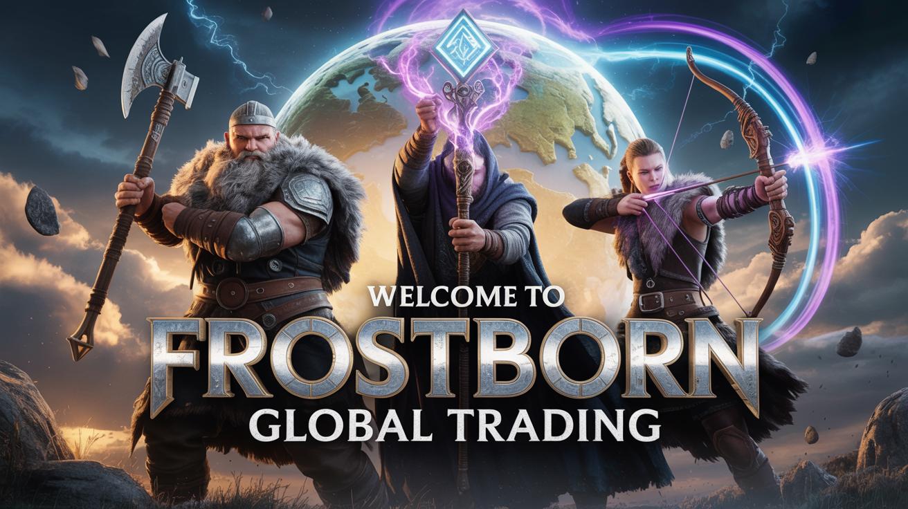 Discovery splash banner for Frostborn Global Trading Discord server