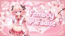 Discovery splash banner for Femboy Paradise🌸 Discord server