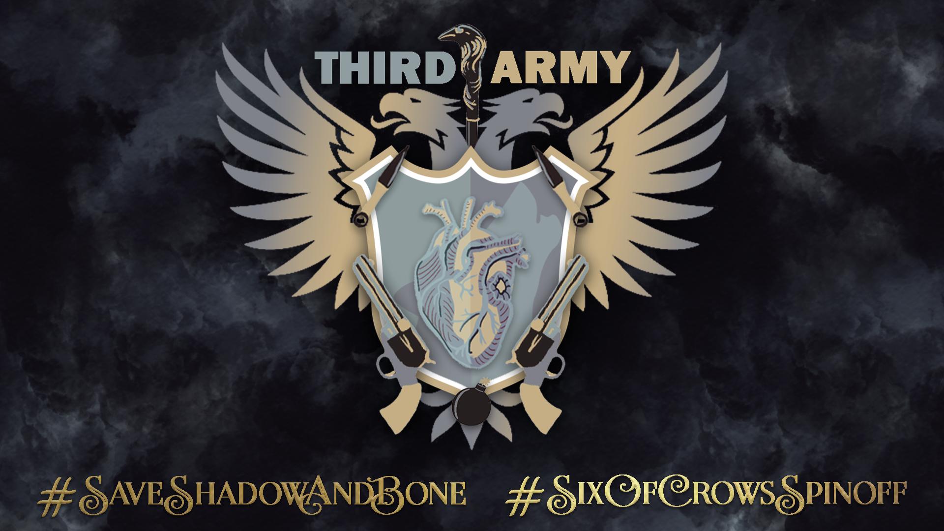 Discovery splash banner for #SaveShadowAndBone #SixOfCrowsSpinoff Discord server