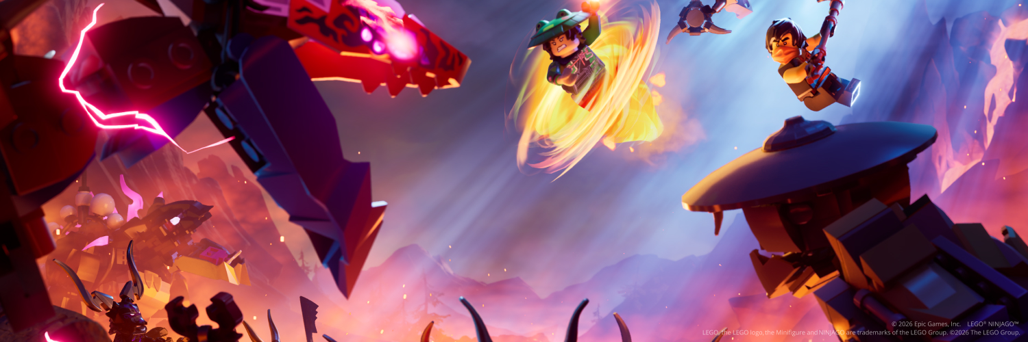 Discovery splash banner for Official LEGO Fortnite Discord server
