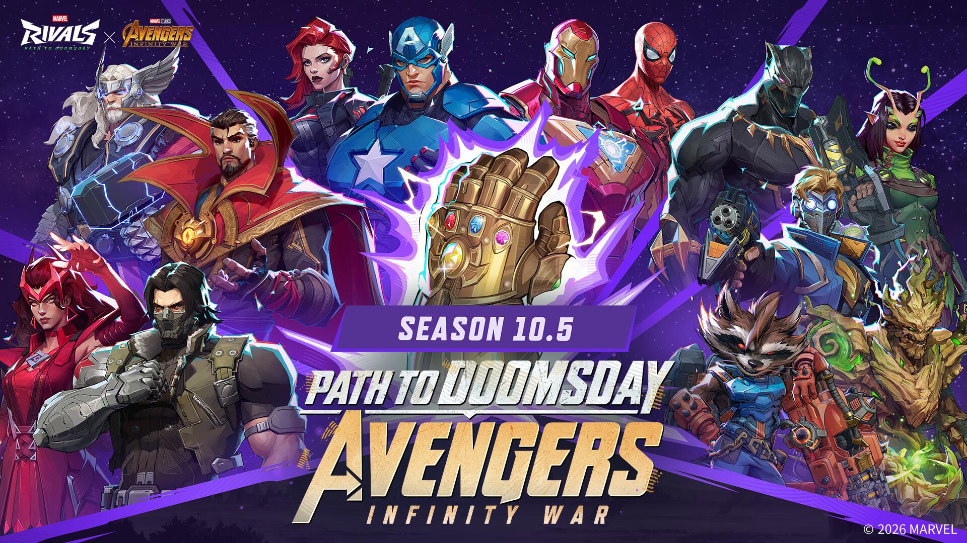 Discovery splash banner for Marvel Rivals Discord server