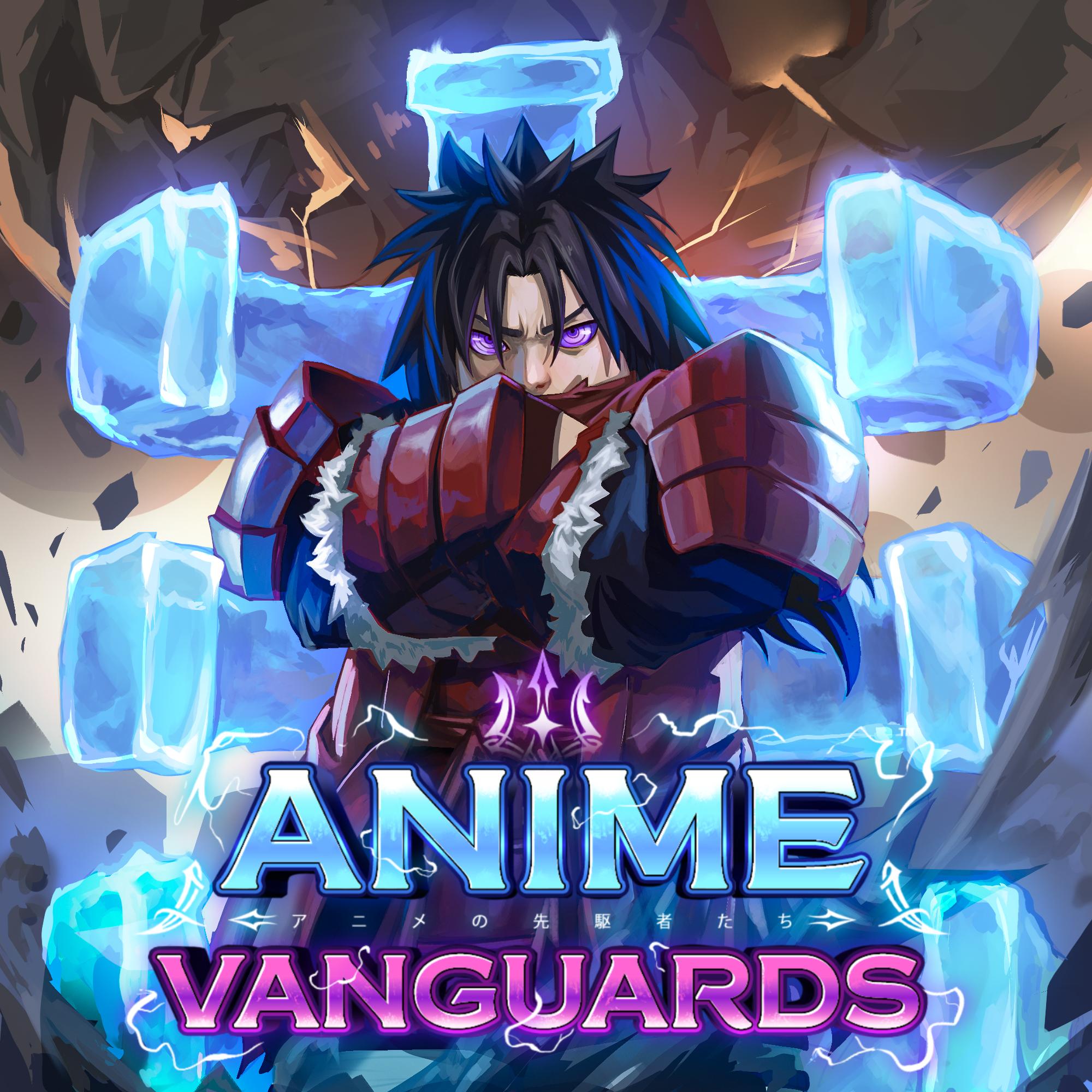 Discovery splash banner for Anime Vanguards Discord server