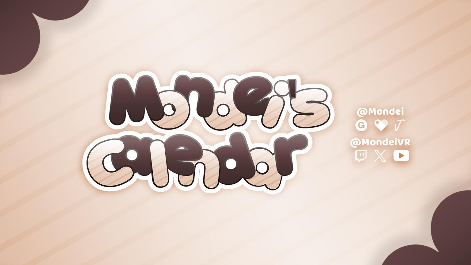 Discovery splash banner for Mondei's Calendar Discord server