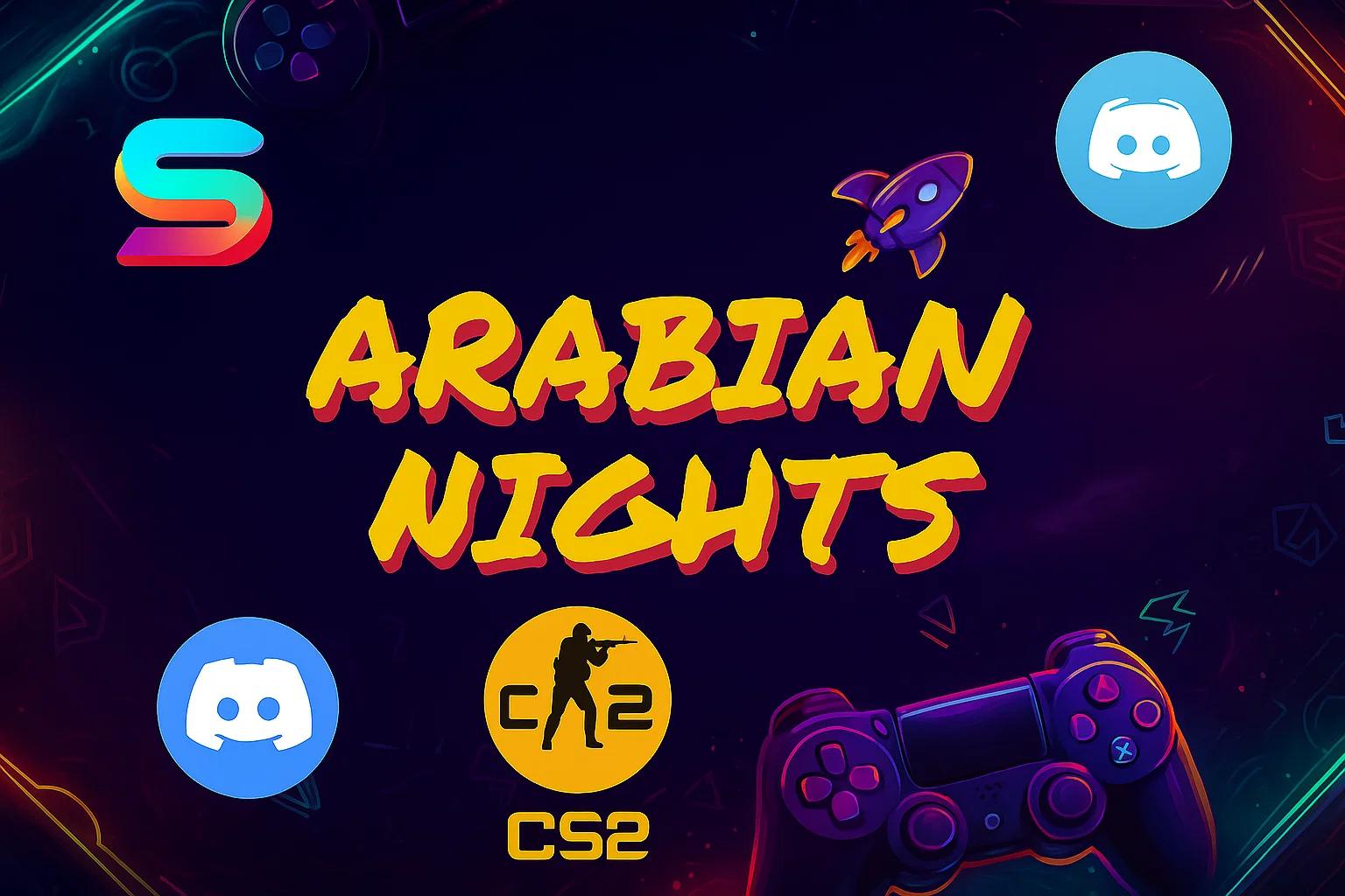 Discovery splash banner for 𝒜𝓇𝒶𝒷𝒾𝒶𝓃 𝒩𝒾𝑔𝒽𝓉𝓈 Discord server