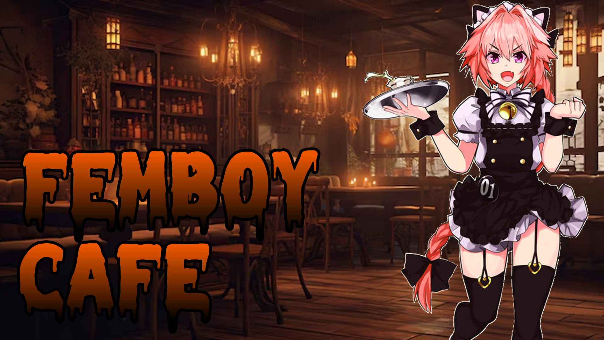 Discovery splash banner for Femboy Cafe Discord server