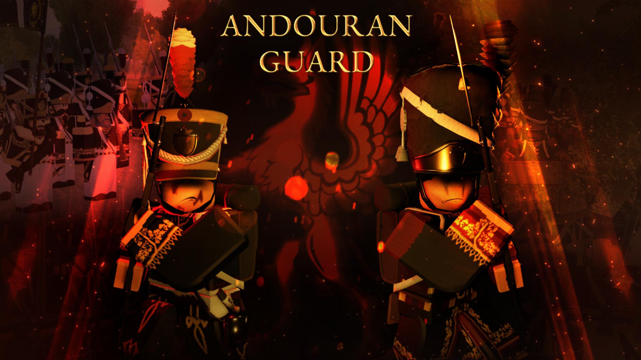 Discovery splash banner for Andouran Imperial Guard Discord server
