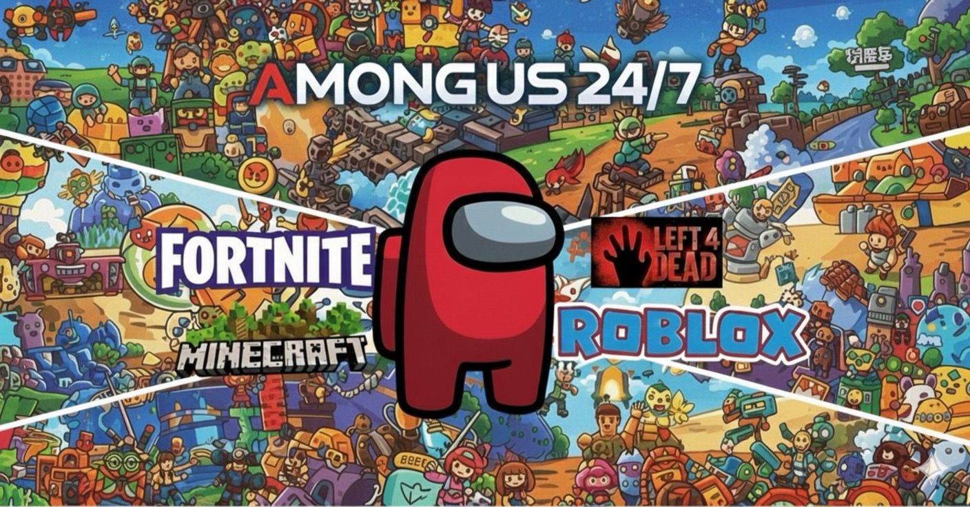 Discovery splash banner for 🚀AMONG US 24/7🌌 Discord server