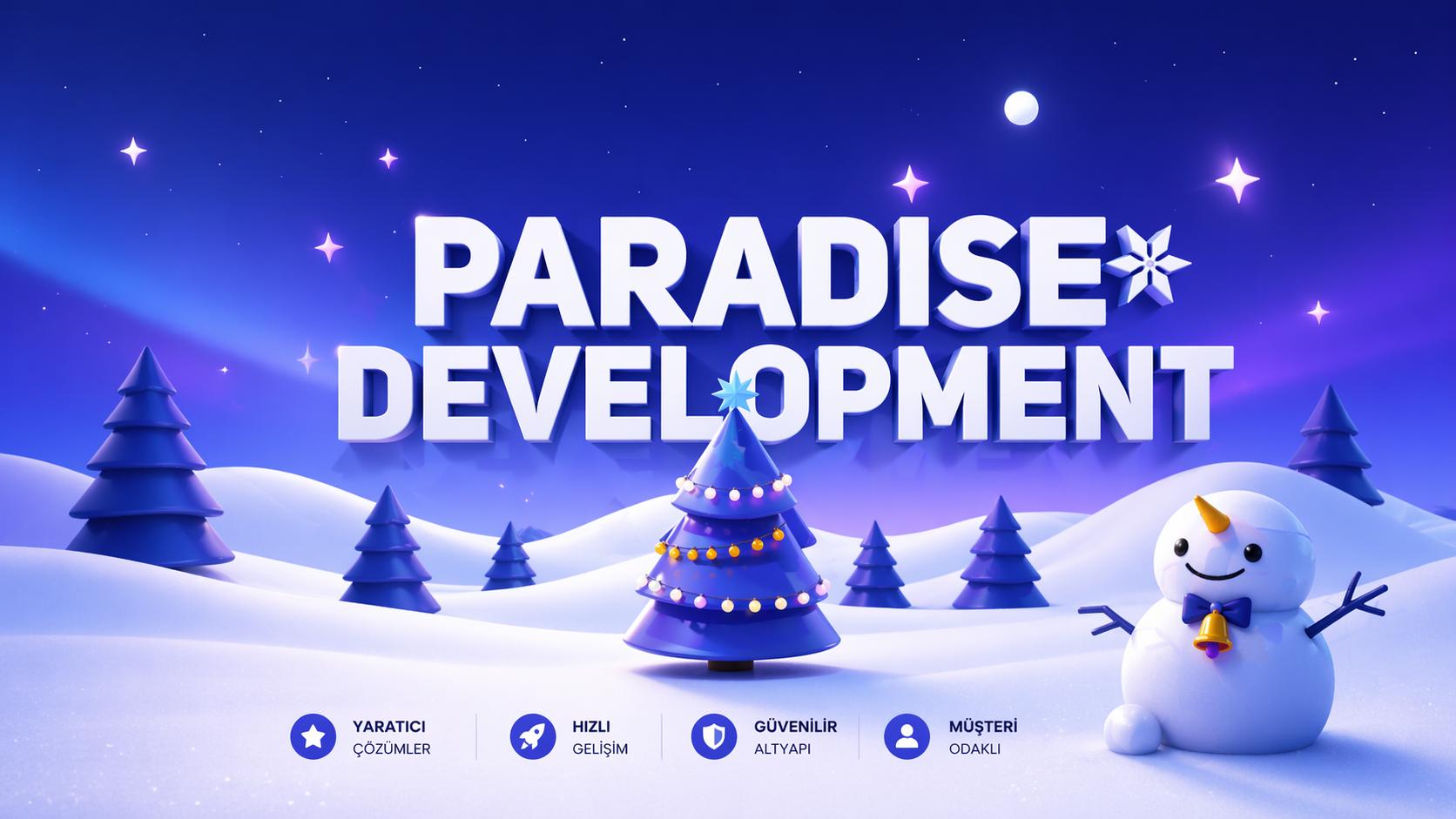 Discovery splash banner for Paradise Development Discord server