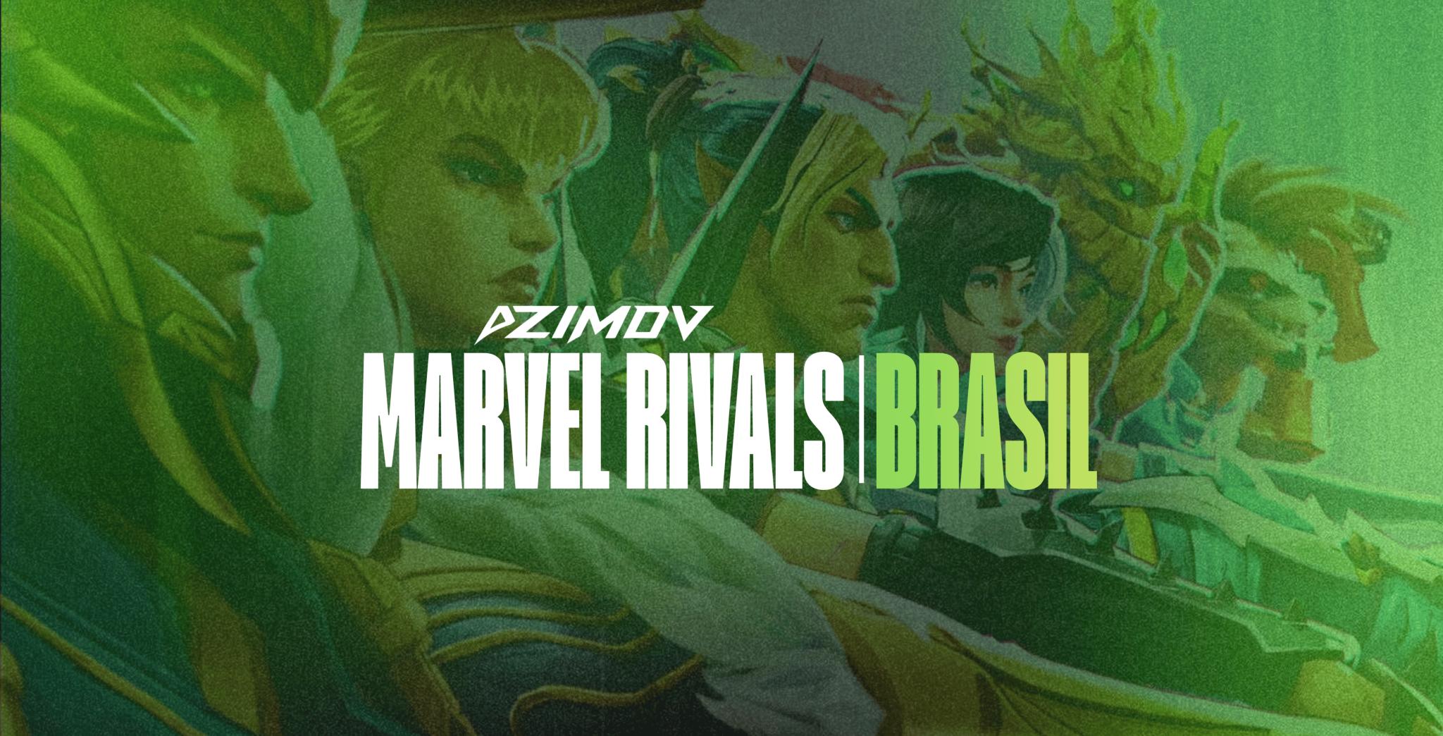 Discovery splash banner for Marvel Rivals Brasil Discord server
