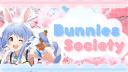 Discovery splash banner for Bunnies Society | Social ♡ Game ♡ Chill Discord server