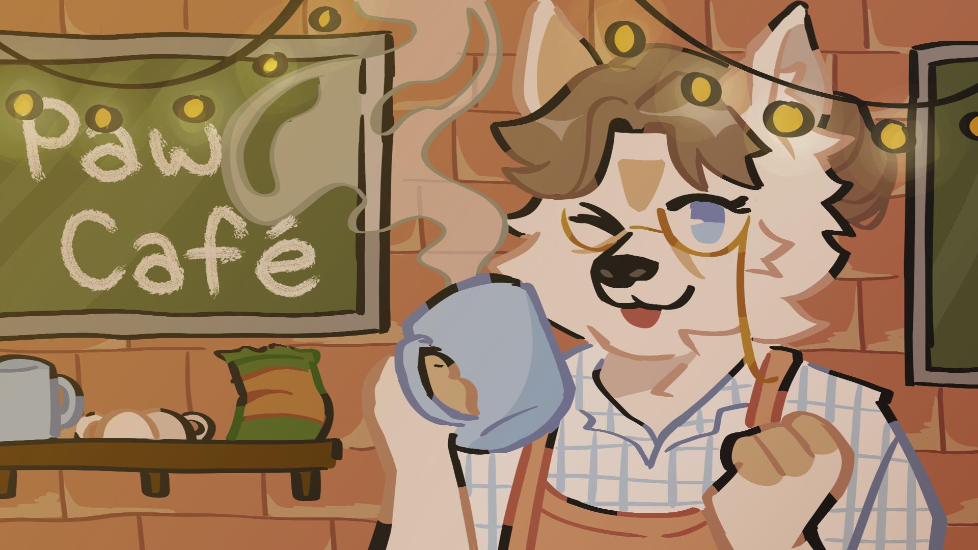 Discovery splash banner for Paw Café 〘Furry〙 Discord server