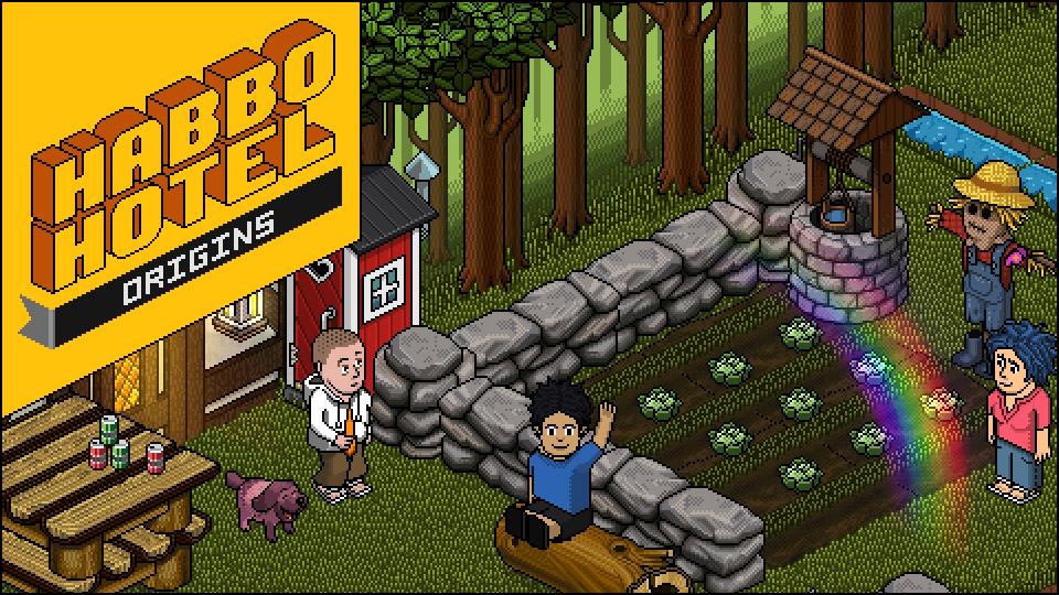 Discovery splash banner for Habbo Hotel: Origins Discord server