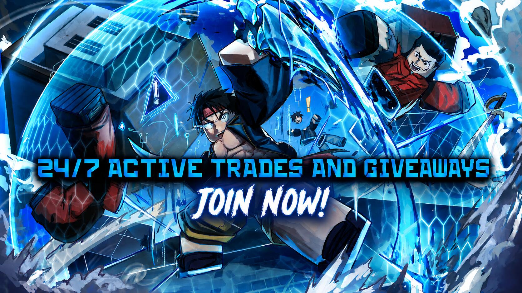 Discovery splash banner for Blox Fruits Trading Server Discord server