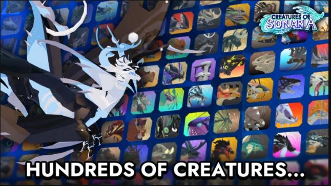 Discovery splash banner for 🐲 Creatures of Sonaria | Giveaway & Clean Trader Discord server