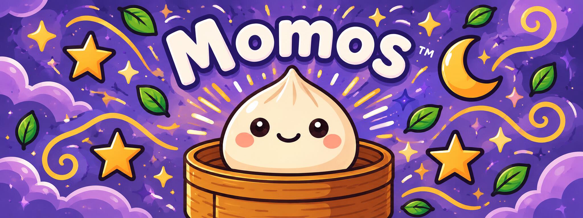 Discovery splash banner for Momos Cafe | Social x Hangout Discord server