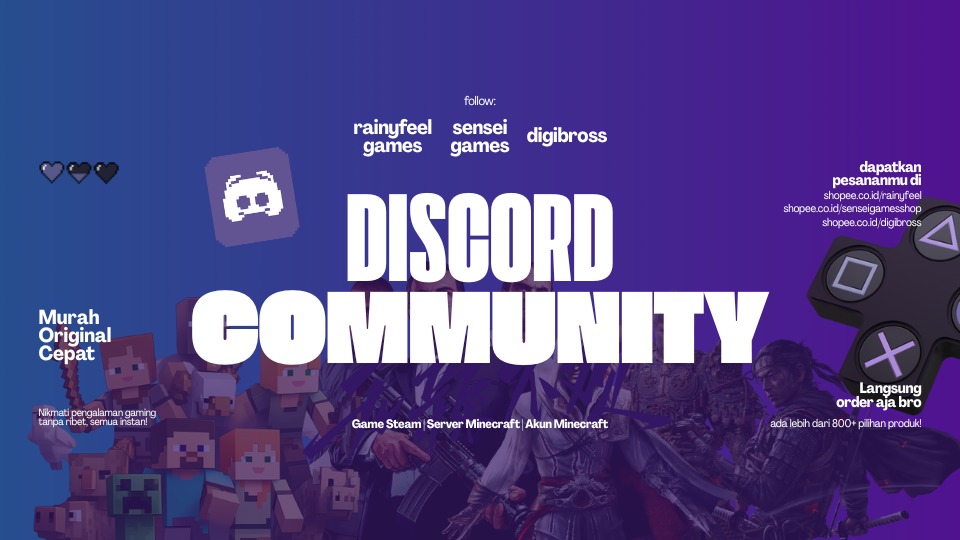 Discovery splash banner for Rainy Feel Community Discord server