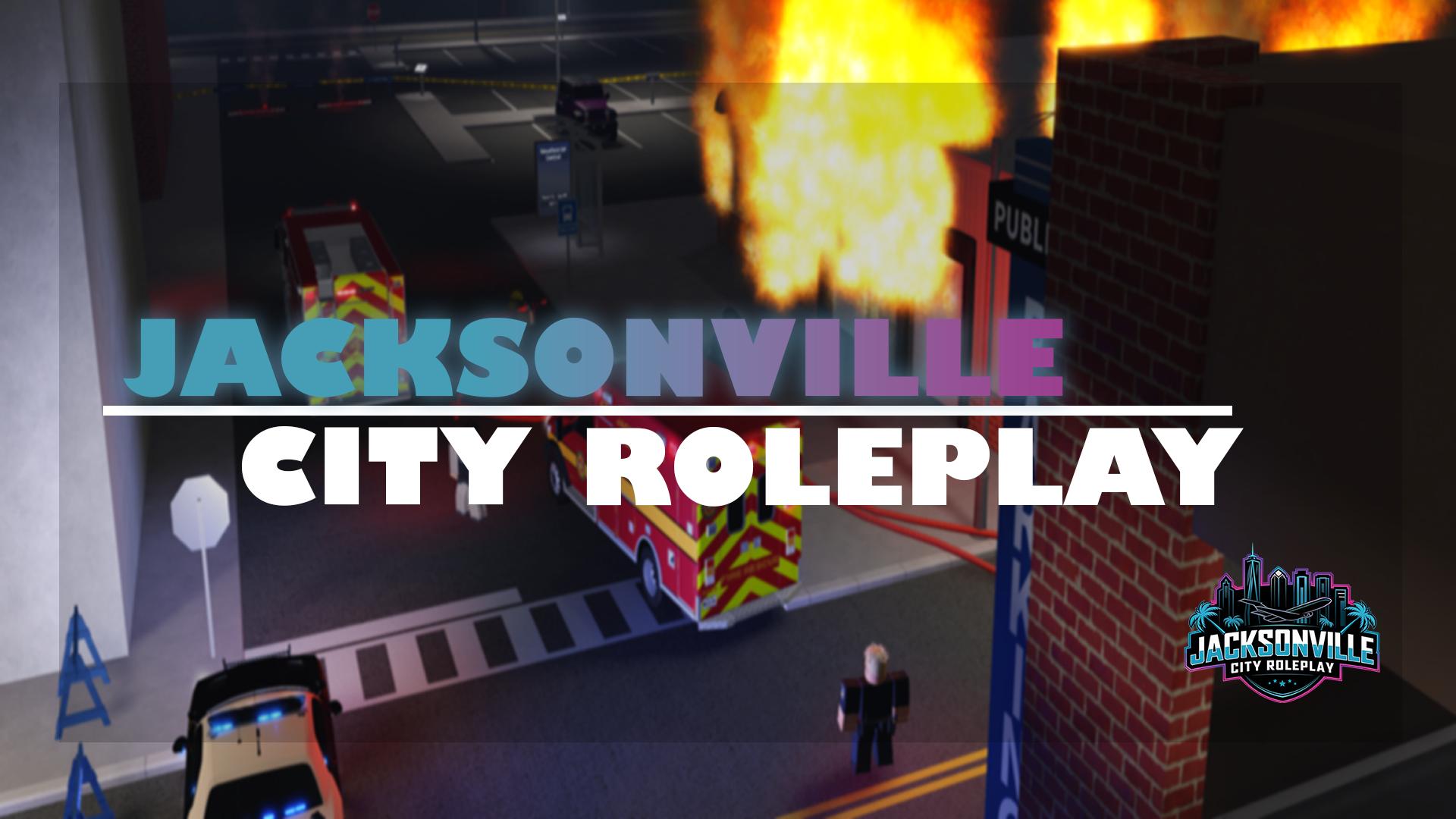 Discovery splash banner for Jacksonville City Roleplay (recovering from raid) Discord server