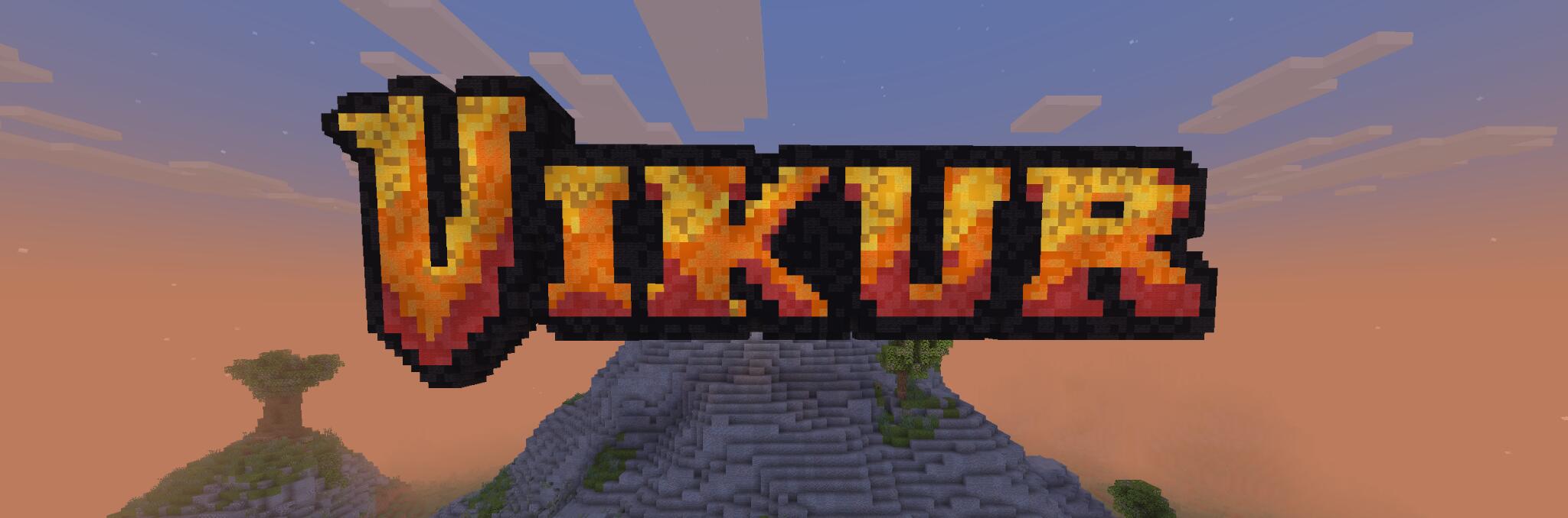Discovery splash banner for Vikur Network Discord server