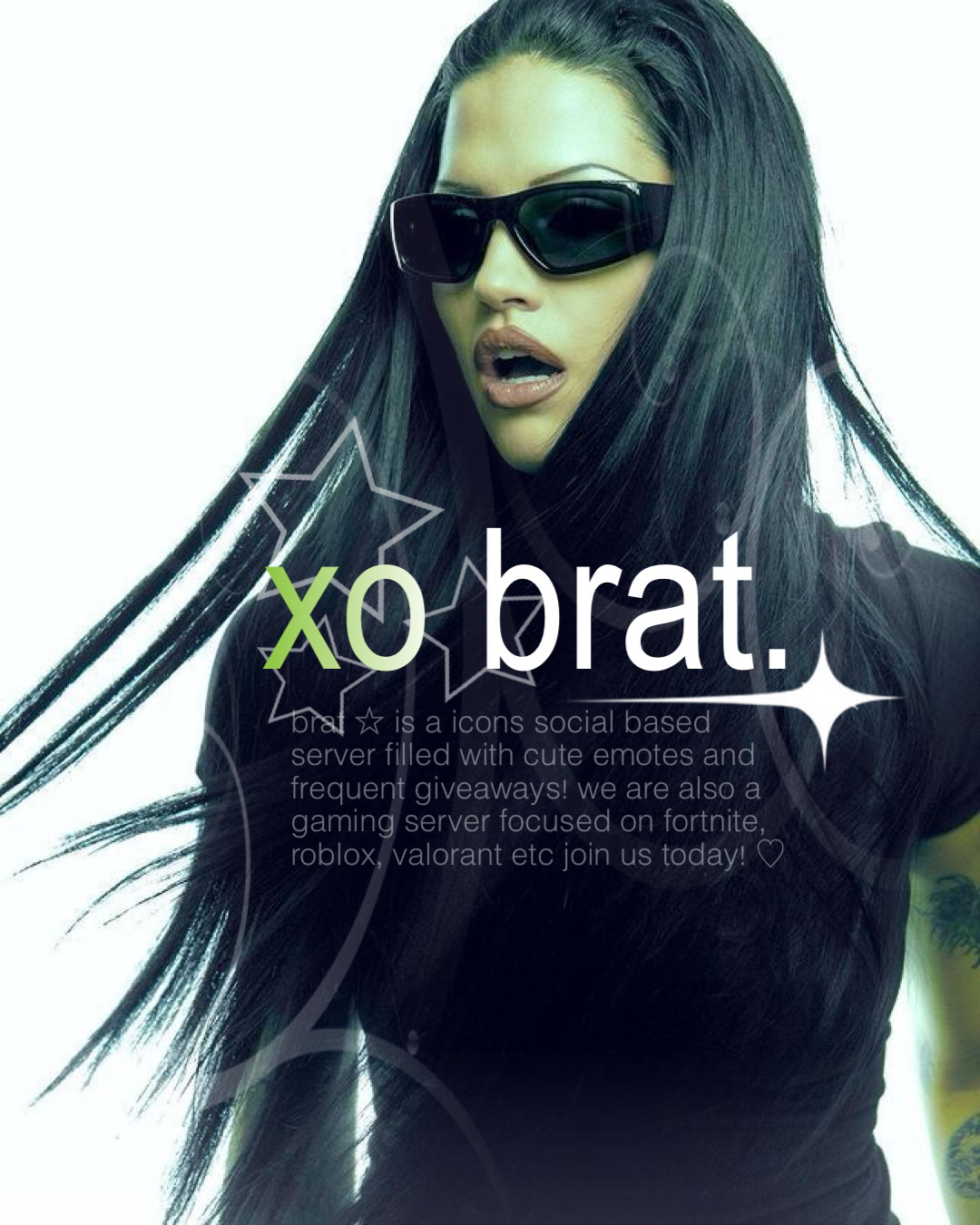 Discovery splash banner for brat 💚⊹ ࣪ ˖ pfpsㆍguildㆍiconsㆍgwsㆍemotesㆍdecorㆍcustom bannersㆍanimeㆍgamingㆍsocial Discord server