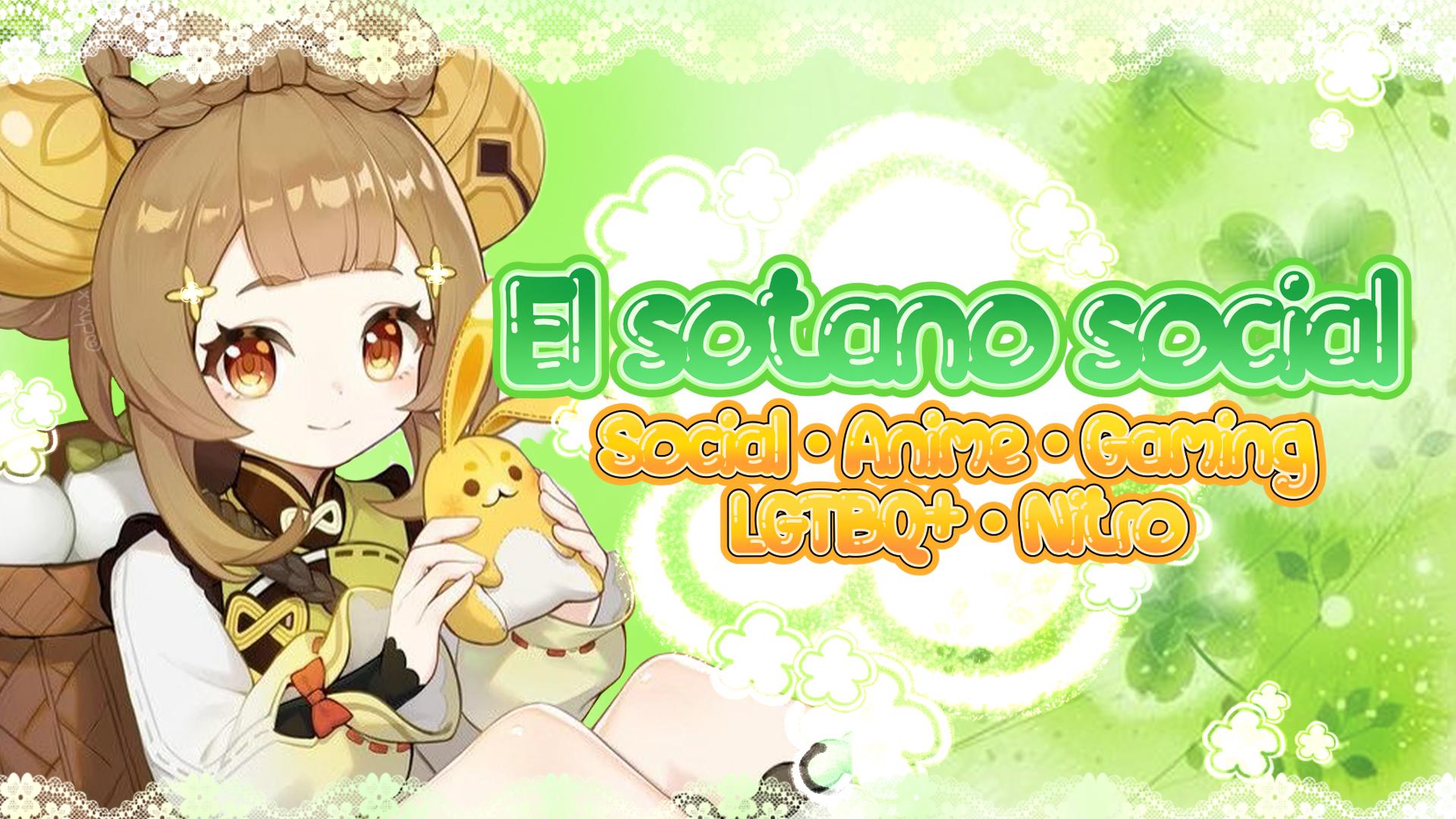 Discovery splash banner for 💌`,— El Sótano Social .ᐟ.ᐟ Amigos・Nitro・Robux・LGBT・Activo・VC・AnimeTV・Gaming・Femboys Discord server