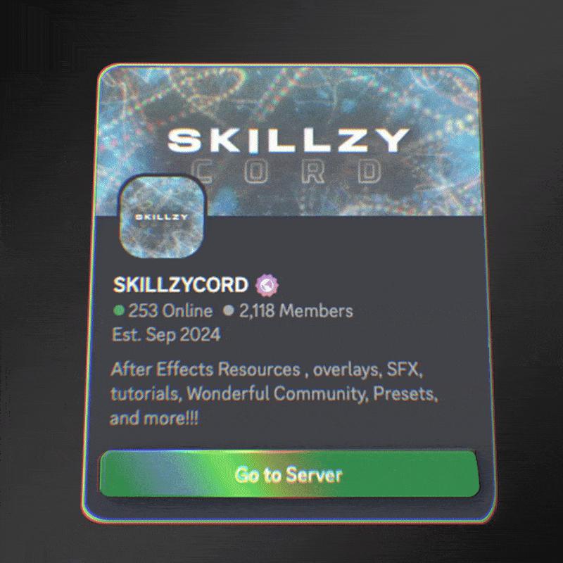Discovery splash banner for SKILLZYCORD // EDITING COMMUNITY Discord server