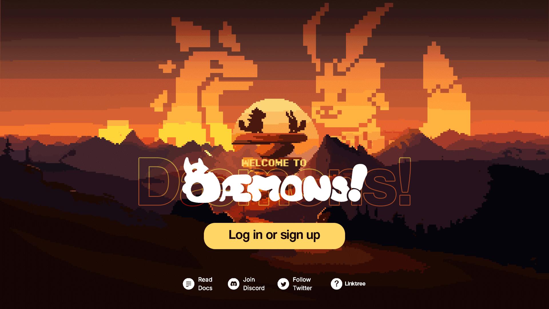 Discovery splash banner for Dæmons Discord server