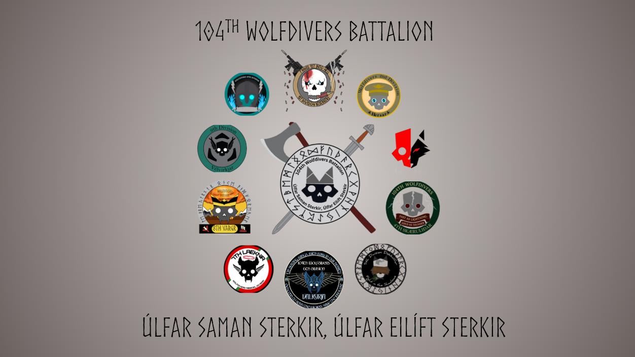 Discovery splash banner for 104th Wolfdivers Battalion Discord server