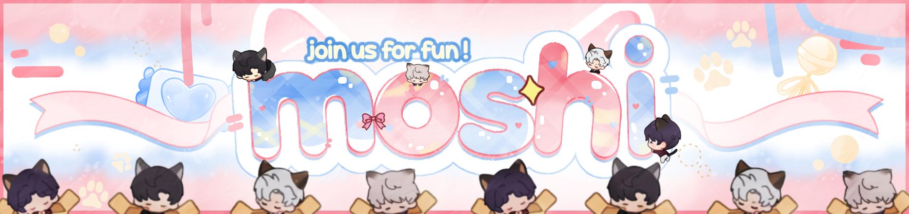 Discovery splash banner for ᘓ︵ꪒ⑅ꪒ /moshi 𓂃 RT 30k Discord server