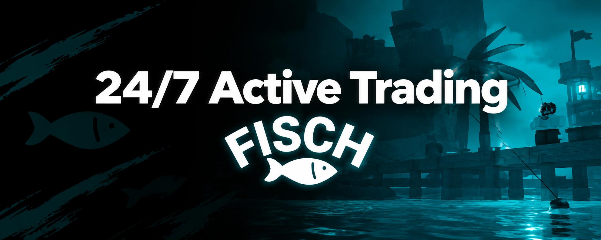 Discovery splash banner for Fisch Trading Server Discord server