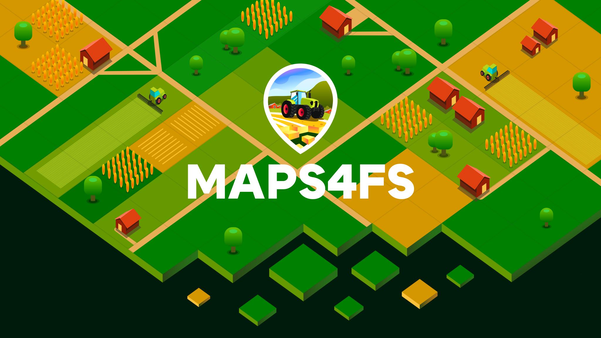 Discovery splash banner for maps4fs Discord server