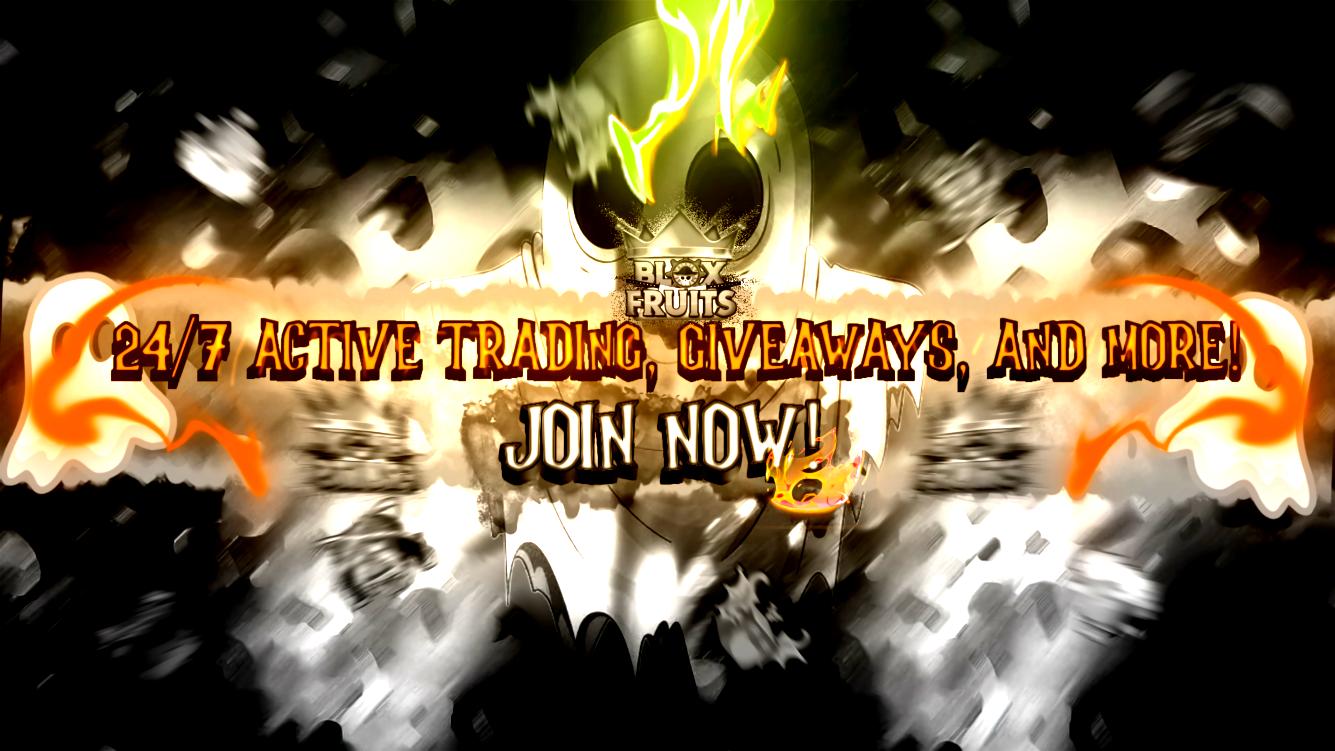Discovery splash banner for Blox Fruits Trading & Values & Stock Discord server