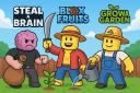 Discovery splash banner for Trade Hub | Steal A Brainrot & Grow a garden & Blox fruits Trading & 99 nights in the Forest & mm2 Discord server