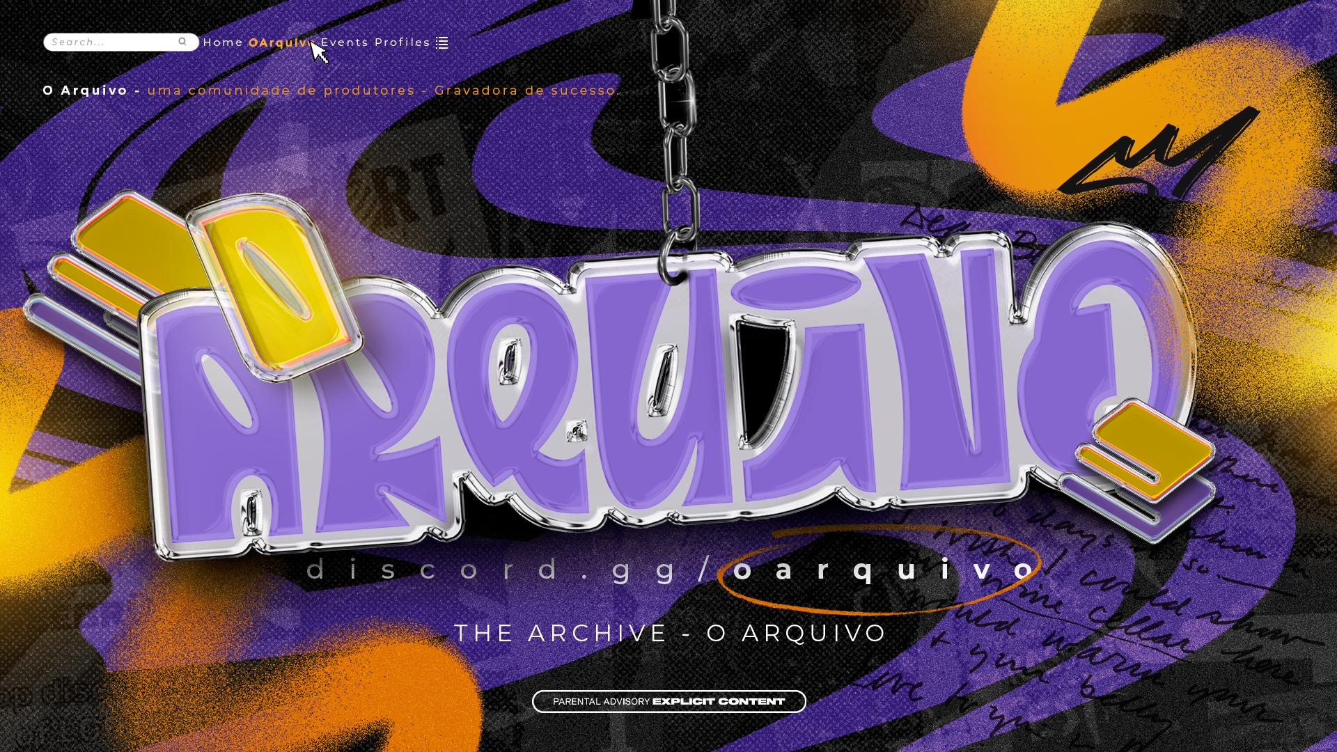 Discovery splash banner for O ARQUIVO Discord server