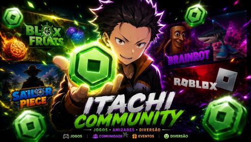 Discovery splash banner for ItachiCommunity Brasil 🇧🇷 | Roblox & Robux Discord server