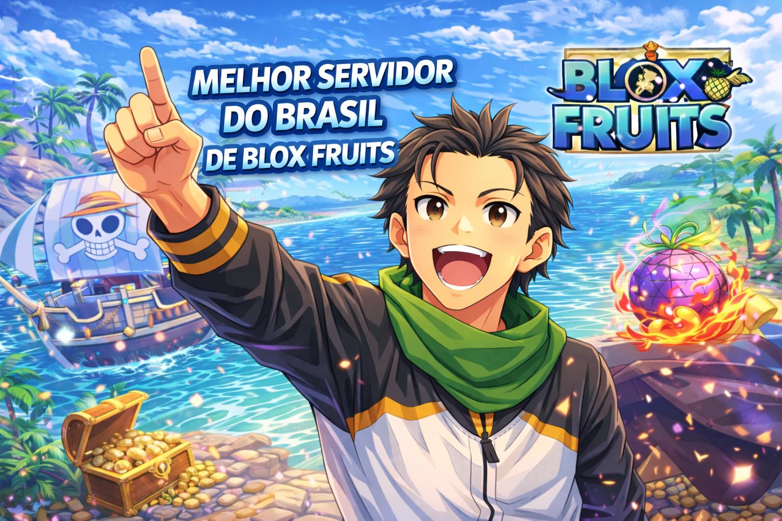 Discovery splash banner for BloxFruits Brasil | ItachiCommunity Discord server