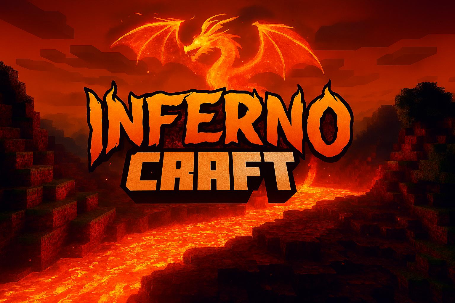Discovery splash banner for INFERNO CRAFT ⚔🔥🌟 Discord server