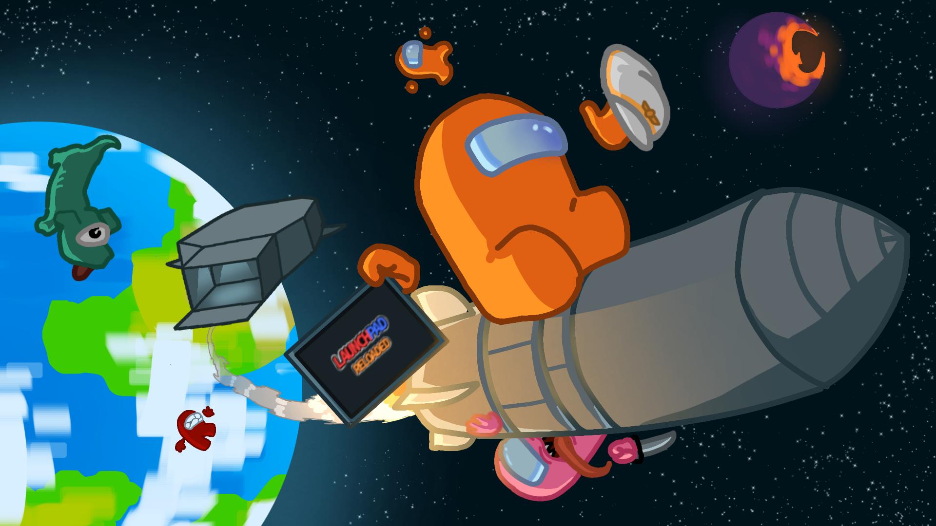 Discovery splash banner for All Of Us: Among Us Mods Discord server