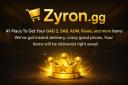 Discovery splash banner for Zyron | #1 GAG 2 and SAB Marketplace Discord server
