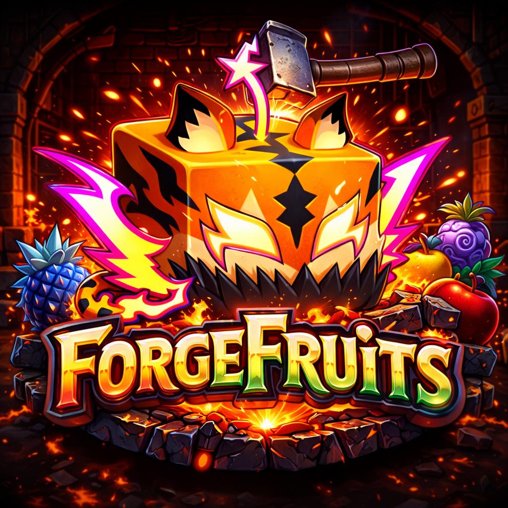 Discovery splash banner for FORGE FRUITS | Blox Fruits & The Forge Discord server