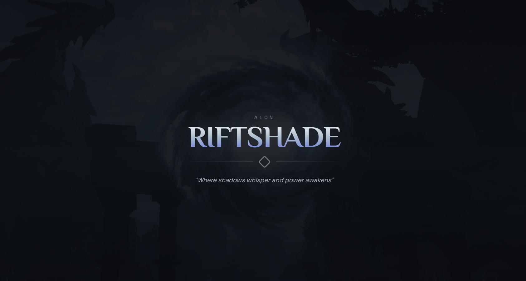 Discovery splash banner for Aion Riftshade Discord server