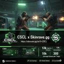 Discovery splash banner for CSCL x Skinrave.gg Discord server