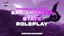 Discovery splash banner for San Andreas State Roleplay Discord server