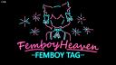 Discovery splash banner for 🧡 Femboy Heaven 🩷(Pink Femboy Tag) Discord server