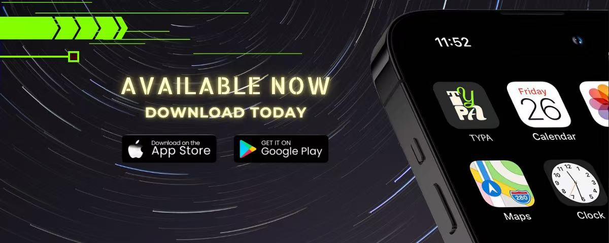 Discovery splash banner for TYPA App Community Discord server