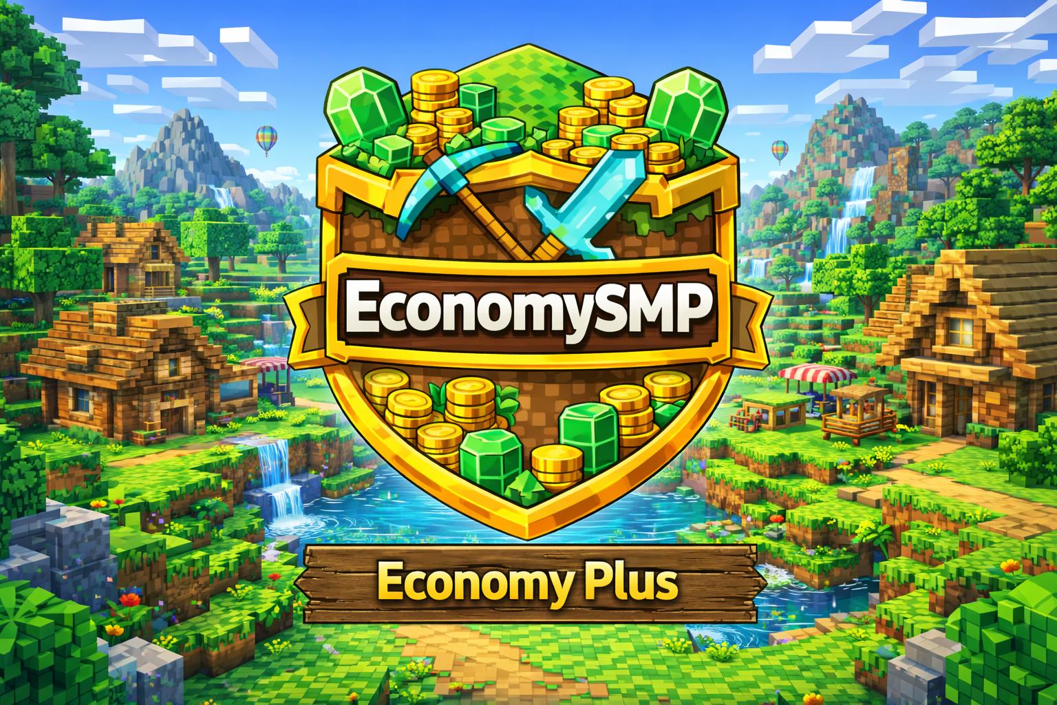 Discovery splash banner for Economy SMP Discord server