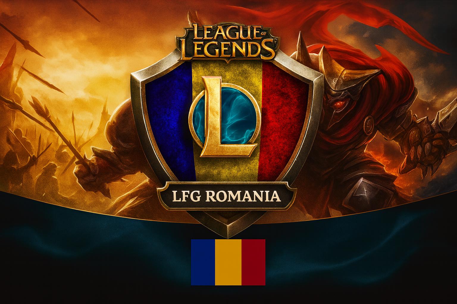 Discovery splash banner for LFG România Discord server