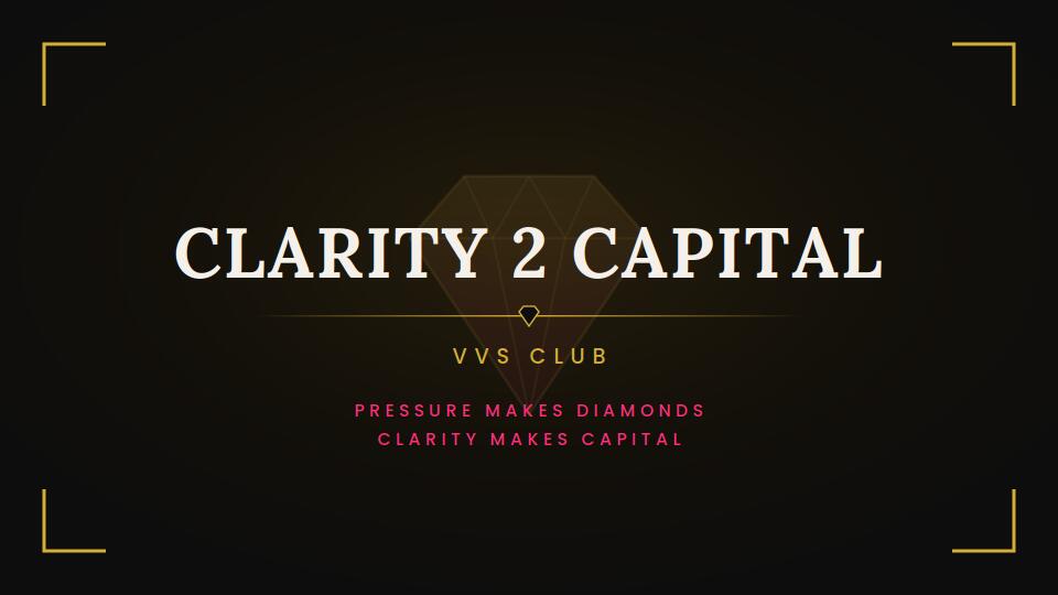 Discovery splash banner for Clarity 2 Capital Trading Discord server